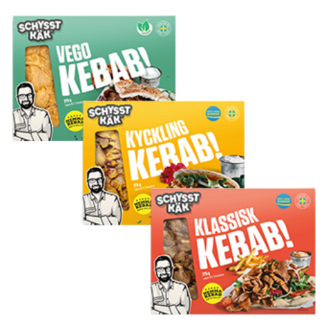 Tre sorters kebab från Schysst Käk.