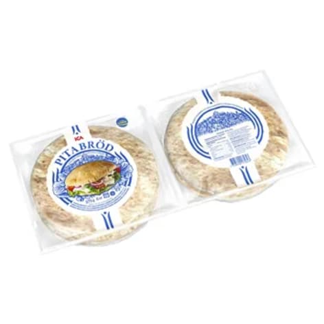 ICA Pitabröd i sin plastförpackning.