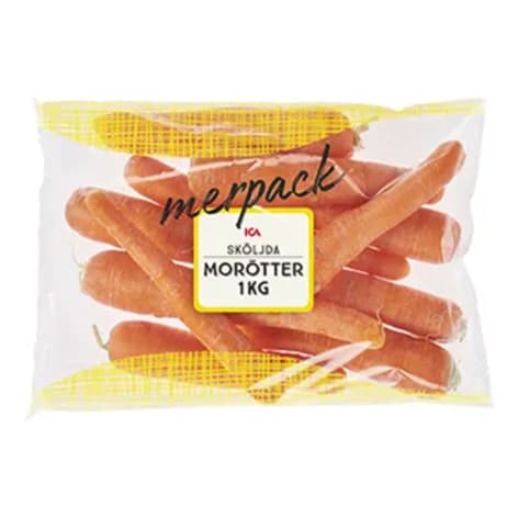Morrötter i 1kg förpackning.