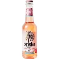 Flaska med Briska-äppelcider med trädlogotyp på etiketten.