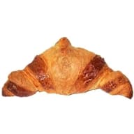 Ett croissantbakverk formad som ett V.