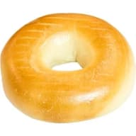 En rund bagel med ett hål i mitten.