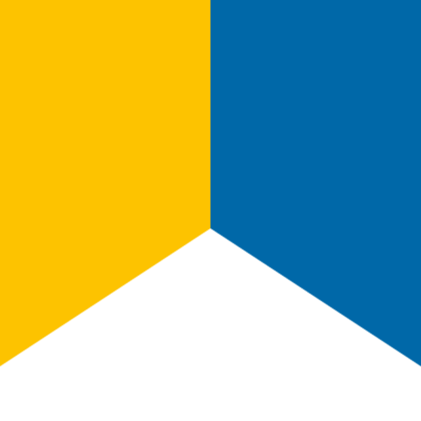 blå och gul flaggvimpel