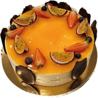 Mango- & passionstårta