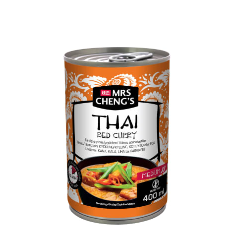 Bild på en förpackning med Mrs Cheng´s Red curry