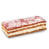 Klassisk napoleonstubbe fylld med kräm och toppad med glasyr.