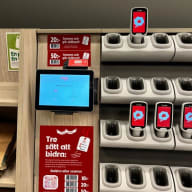 Närbild på självscanners