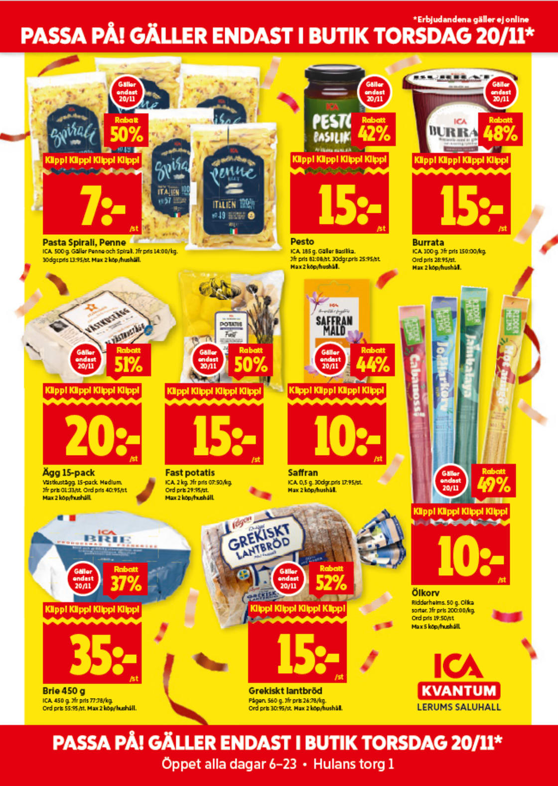 Klipptorsdag erbjudanden