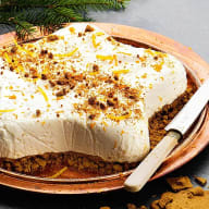 Cheesecake formad som en stjärna med pepparkakssmak