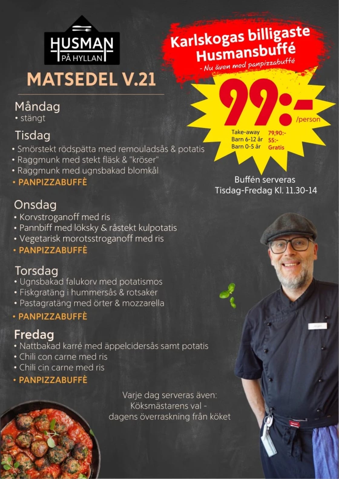 Husman på hyllan meny v.21 2026