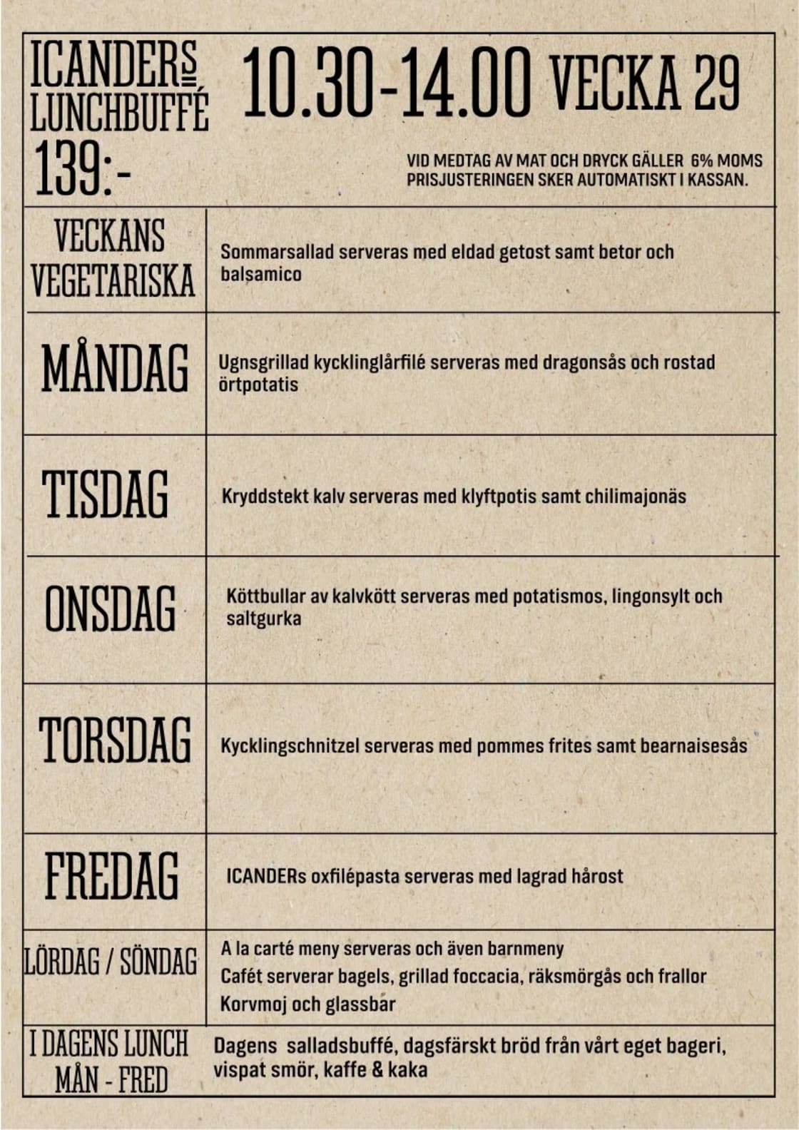 V29 meny
