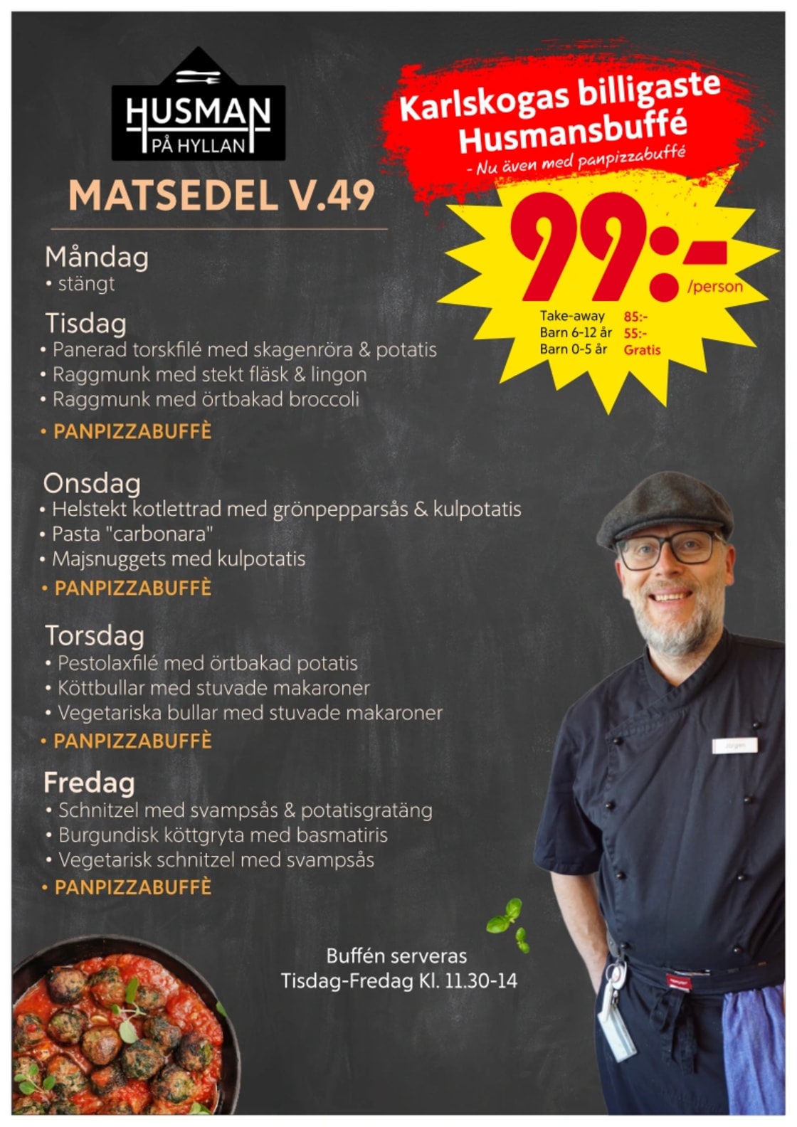 Meny Husman på hyllan v.49