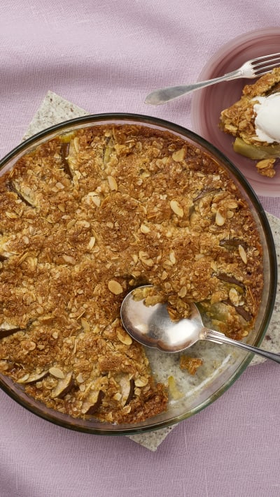 Knäckig päronpaj.