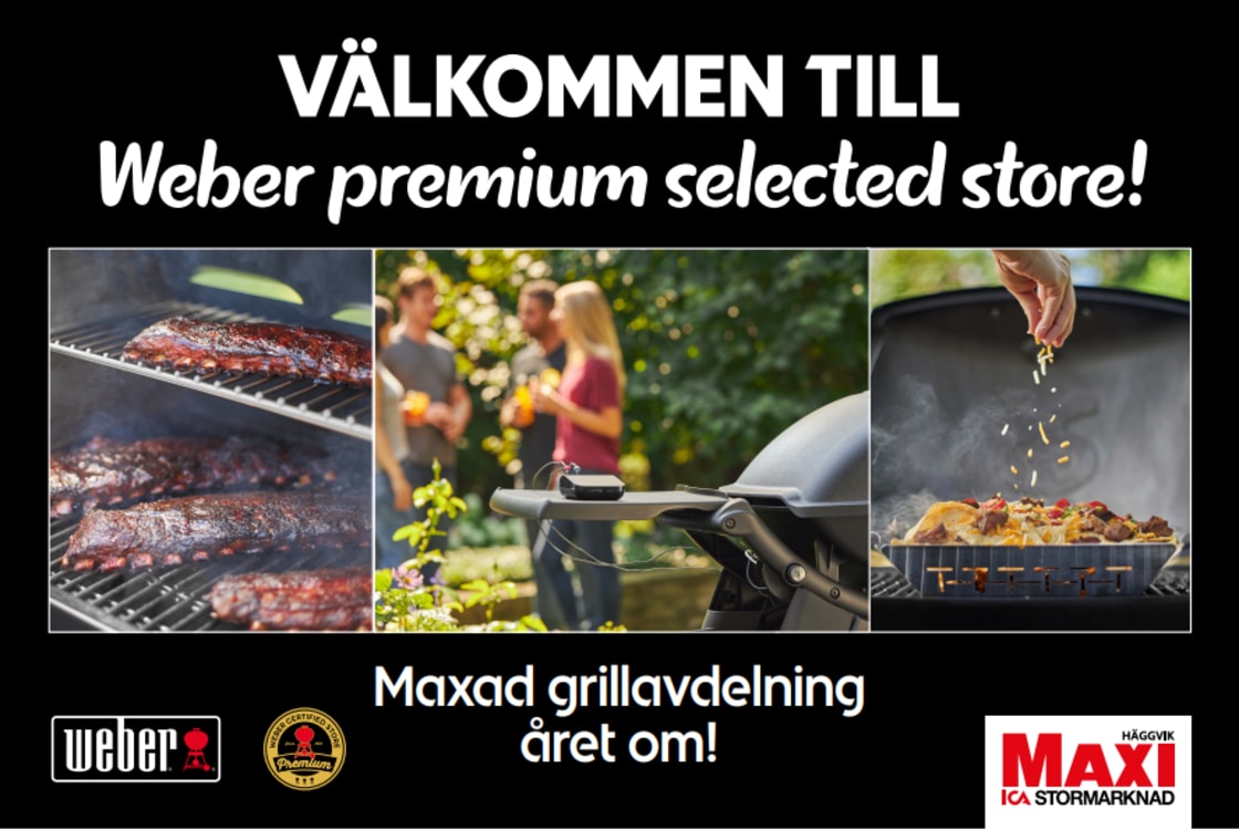bilden visar att vi är en weber premium selected store