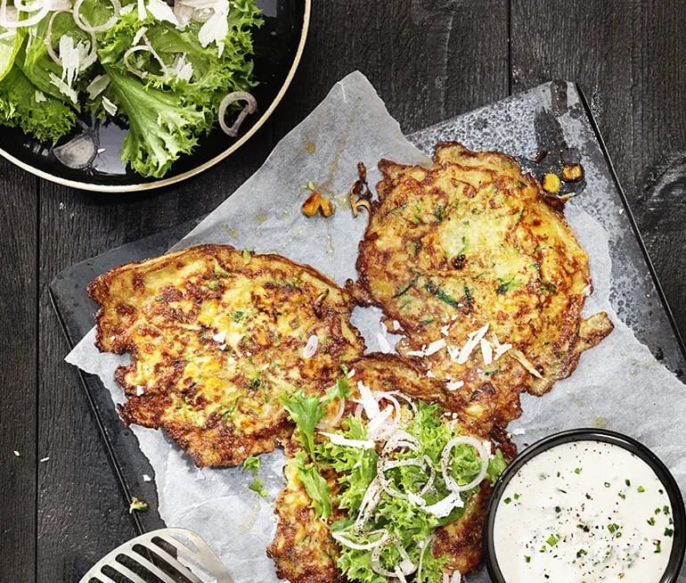 zucchiniplättar utan ägg