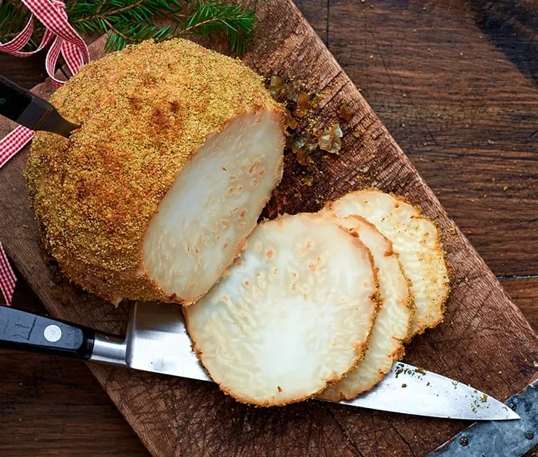 vegetarisk julskinka rotselleri vegetarisk julskinka rotselleri