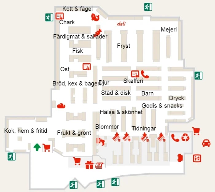 tyresö centrum karta Butikskarta | ICA Kvantum Tyresö