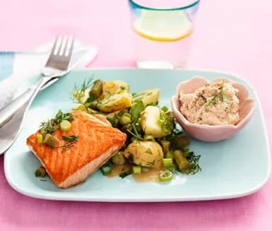 fransk potatissallad med lax fransk potatissallad med lax