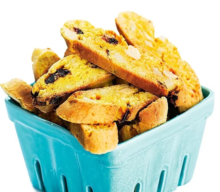 saffransbiscotti med choklad