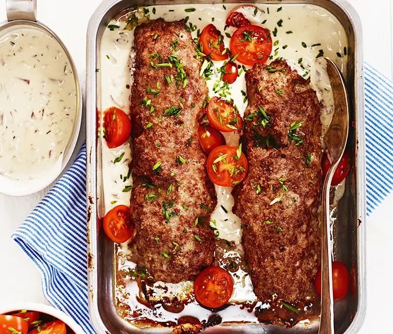 Färslimpa med timjangräddsås -image