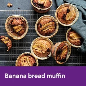 Banana bread muffin