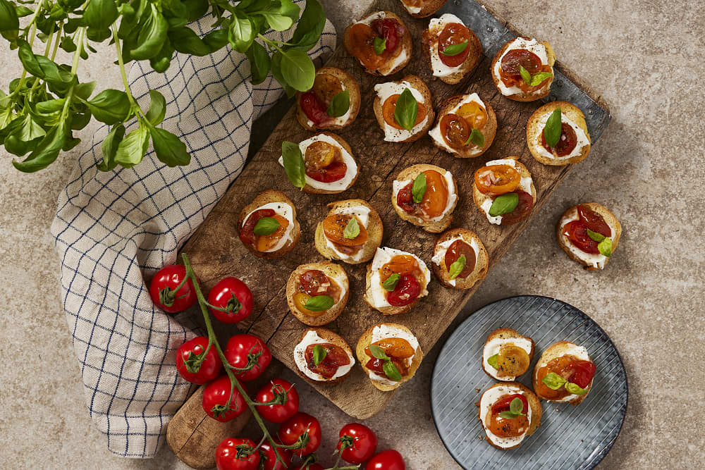 Bruschetta med mozzarella