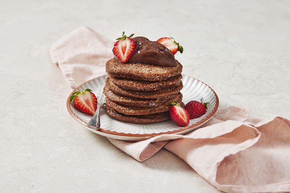 Proteinpannkakor med choklad