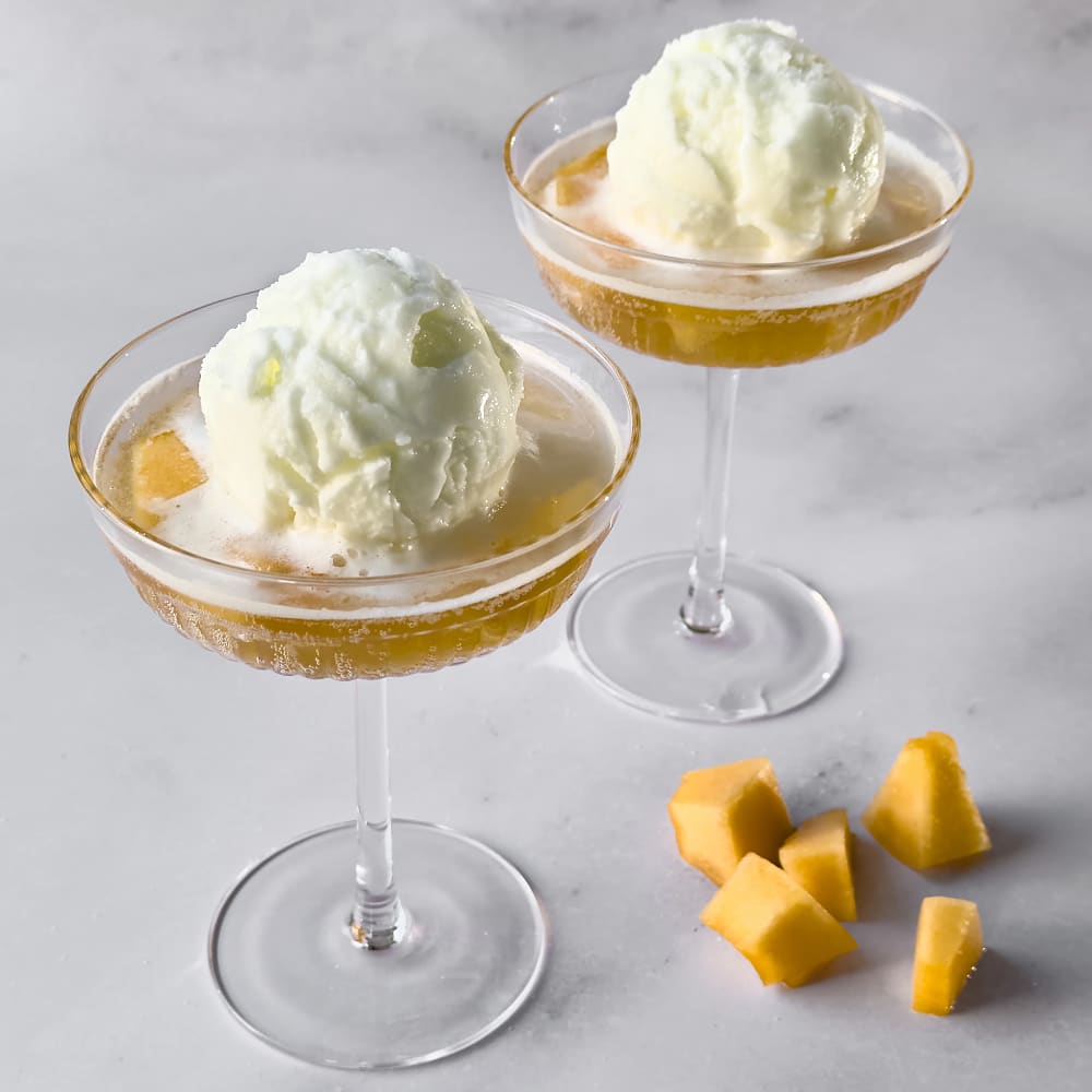Sorbet float med melon