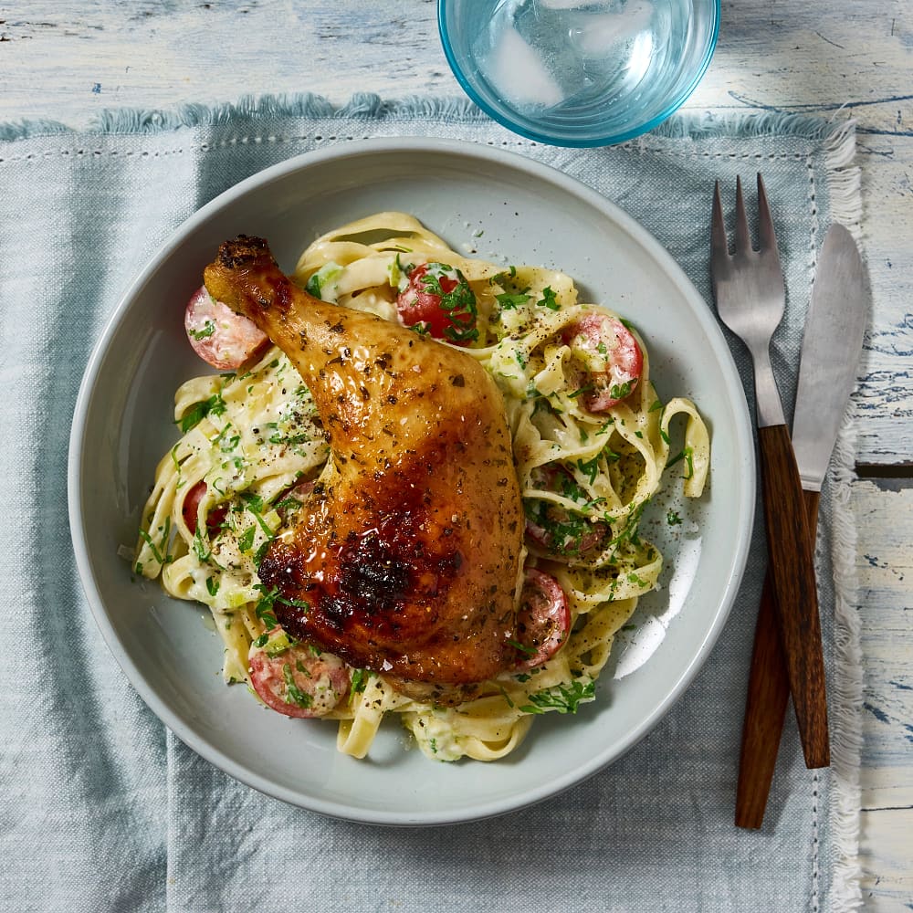 Kycklingklubbor med pasta