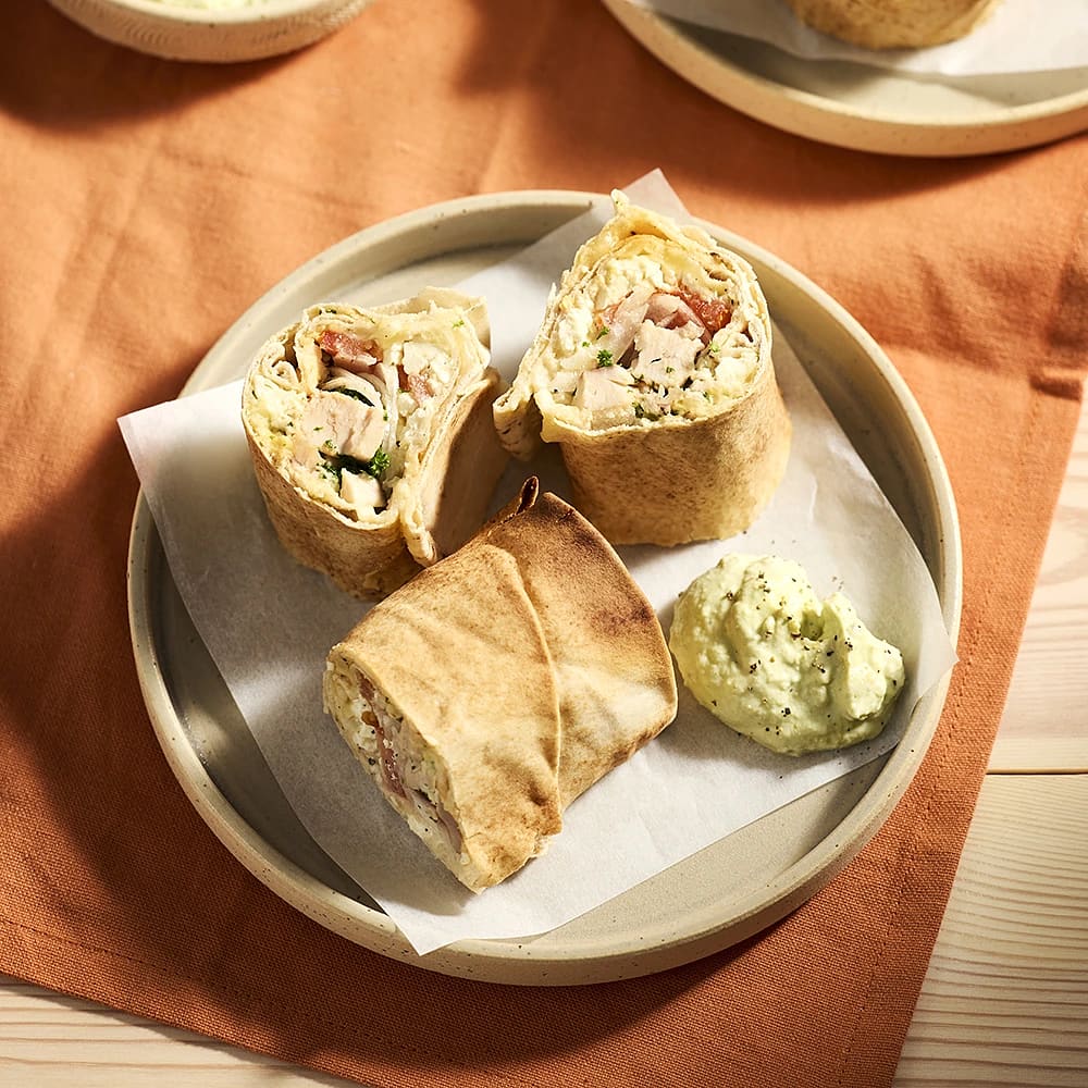 Jallamacka med kyckling och avokadoyoghurt