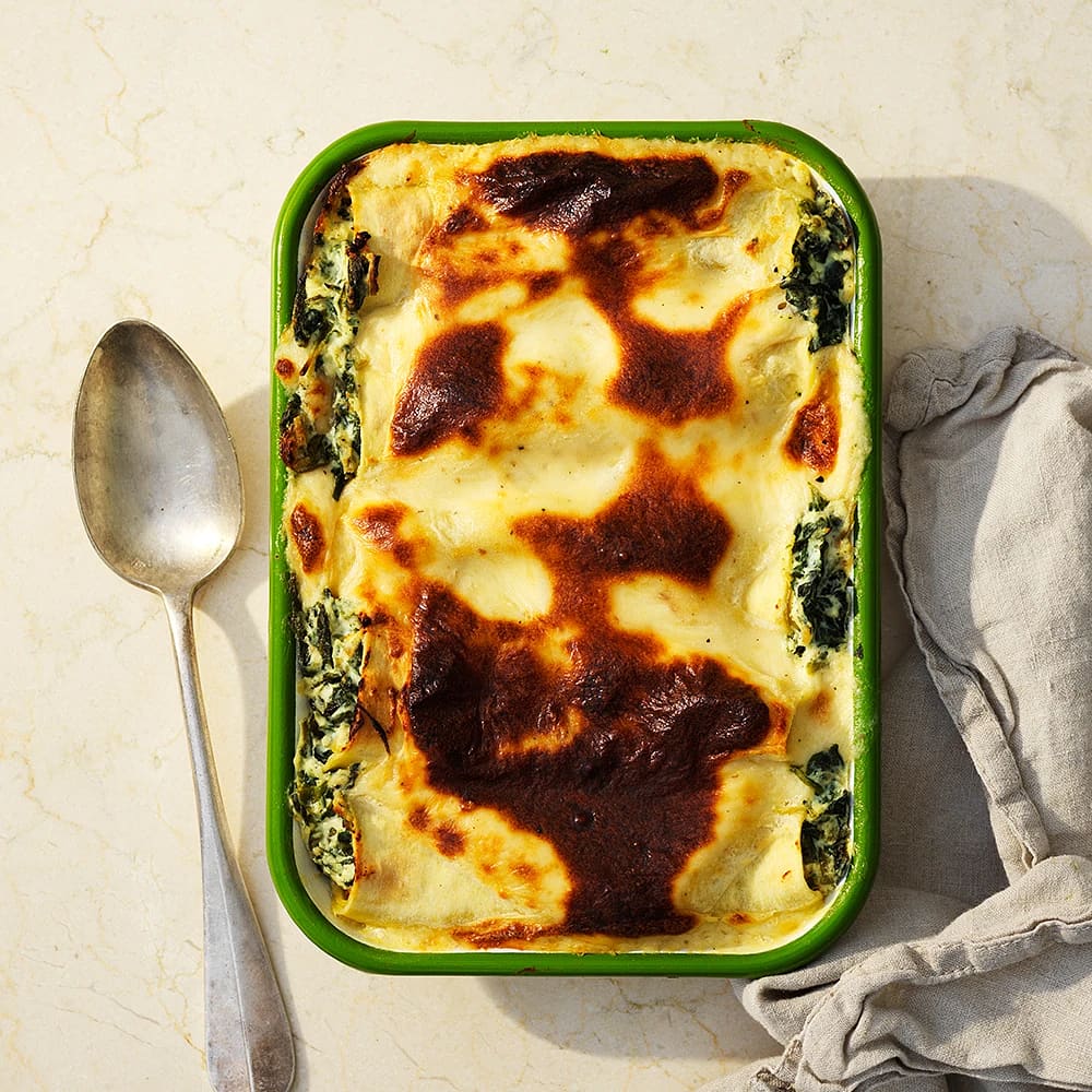 Canneloni med ramslök och ricotta