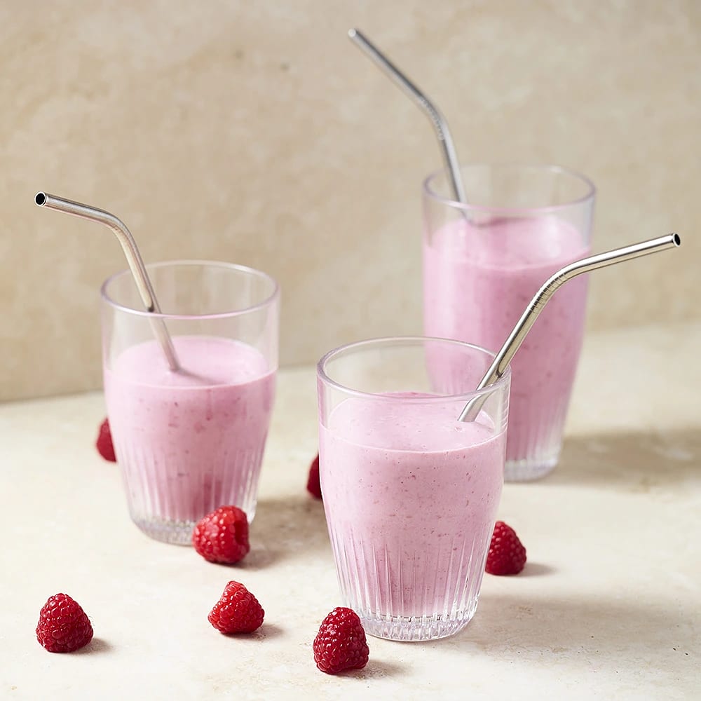 Smoothie med vita bönor och hallon