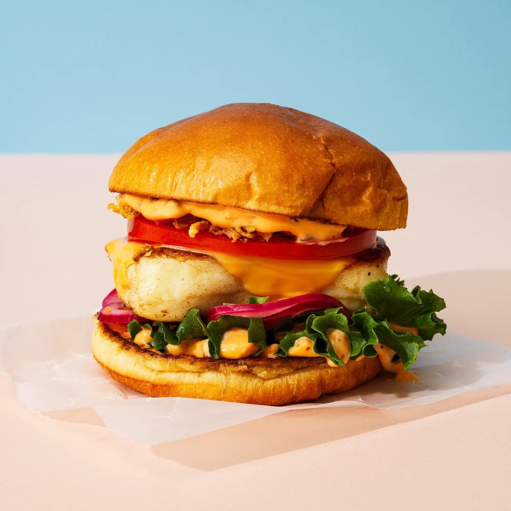 Sweet & crispy grillostburgare