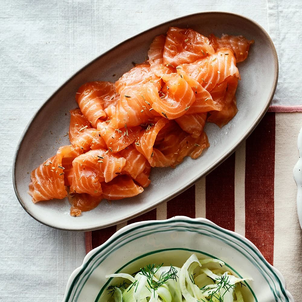 Fänkålsgravad lax