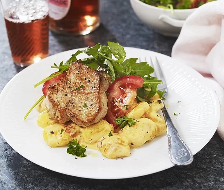 Krämig gnocchi med kalkonfilé