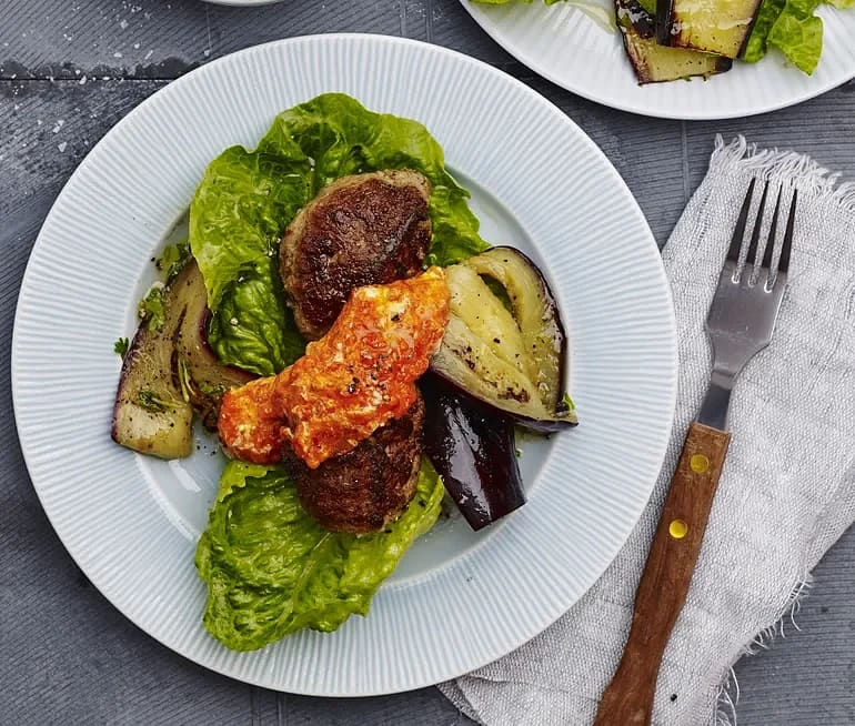 Järpar med citronmarinerad aubergine
