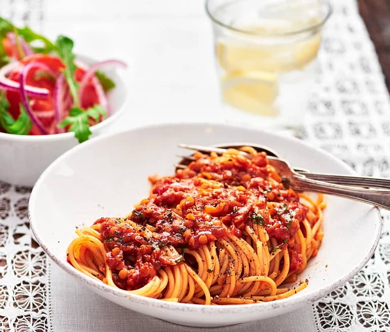 Spaghetti med linsbolognese | Recept 