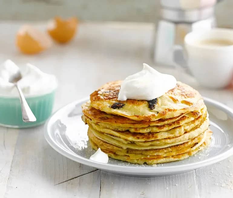 Mjölkfria pannkakor med russin