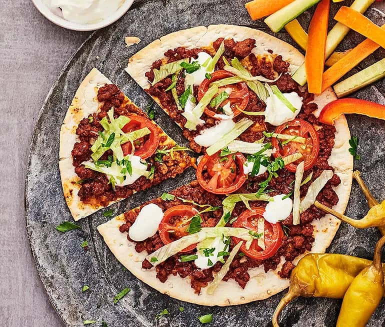 Tunnbrödspizza med sojafärs