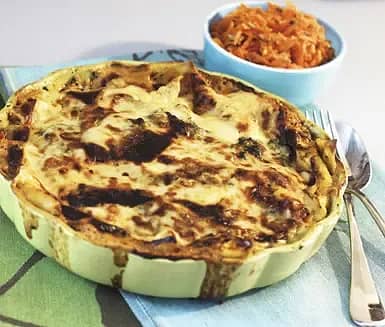Spenatlasagne med chèvre