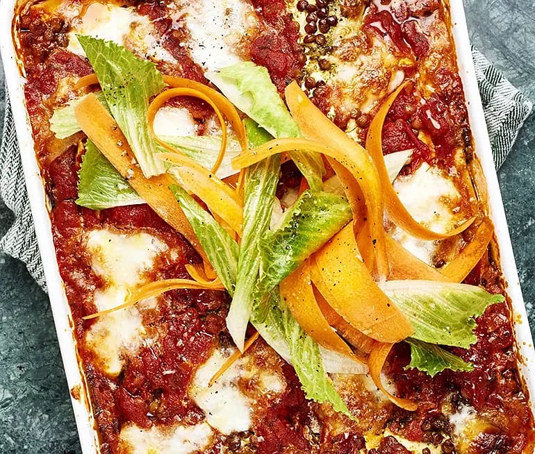 Lasagne med zucchini och linser | Recept 