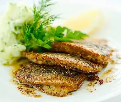 Stekt strömmingsfilé med potatis/palsternacksmos
