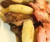 Stekt kalvlever med äpplen och bacon
