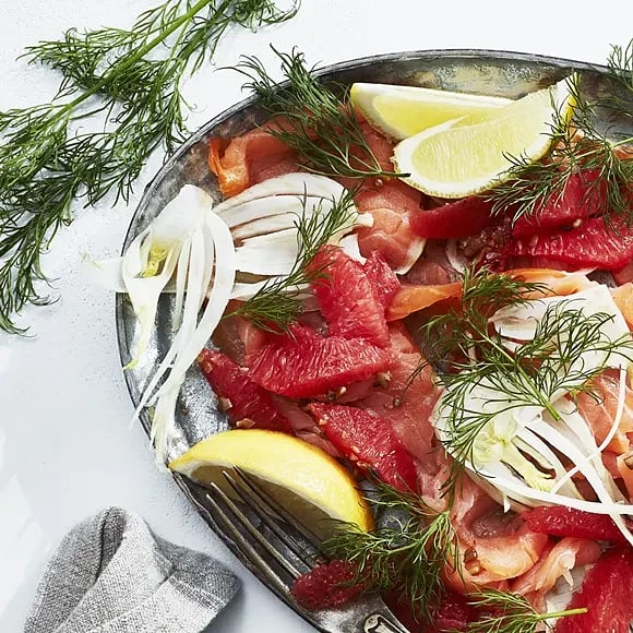 Gravad lax med fänkål och grapefrukt