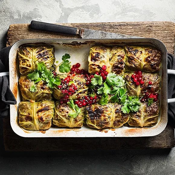 Savoykålsdolmar med svamp