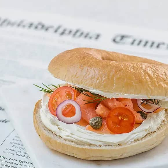 Klassisk laxbagel à la New York