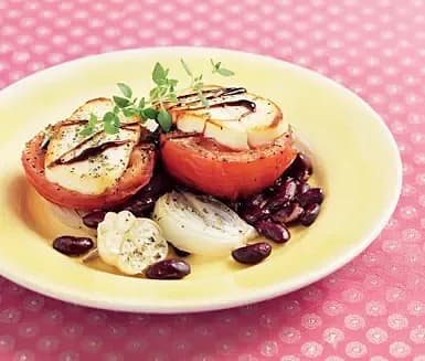 Ugnsbakade tomater med halloumi