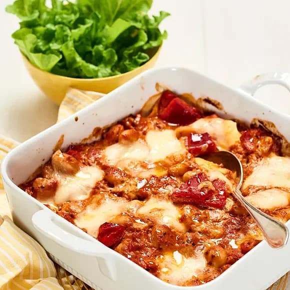 Vegolasagne med soltorkad tomat