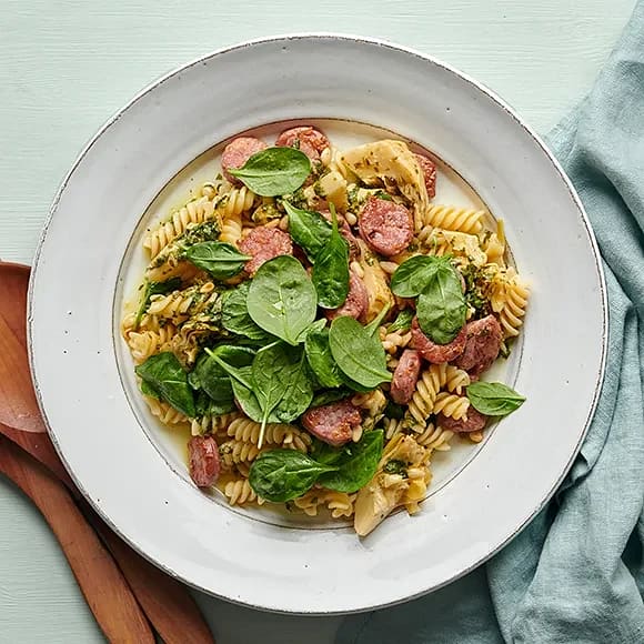 Pastasallad med gremolata och salsiccia