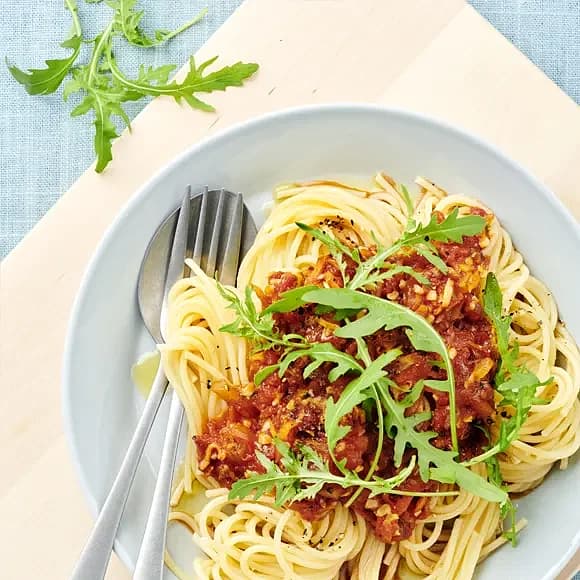 Svamp- och morotsbolognese